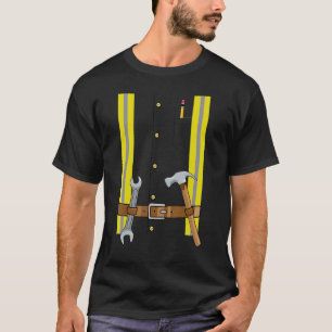 T-shirt Costume D'Halloween Du Travailleur De Construction