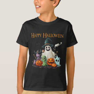 T-shirt Costume d'Halloween Ghost mignon Joyeux Fantôme d'