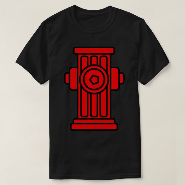 T-shirt Costume d'Halloween Hydrant Feu Simple Costume sim (Design devant)