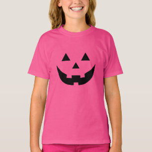 T-shirt Costume d'Halloween Jack-o'-lantern rose éffrayant
