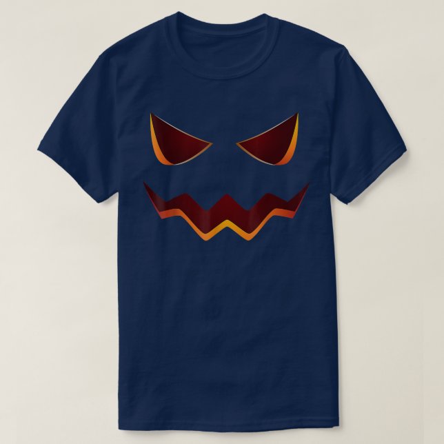 T-shirt Costume d'Halloween Jack O'Lantern Citrouille visa (Design devant)