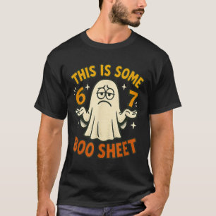 T-shirt Costume d'Halloween mème 6 7 Drôle de feuille de B