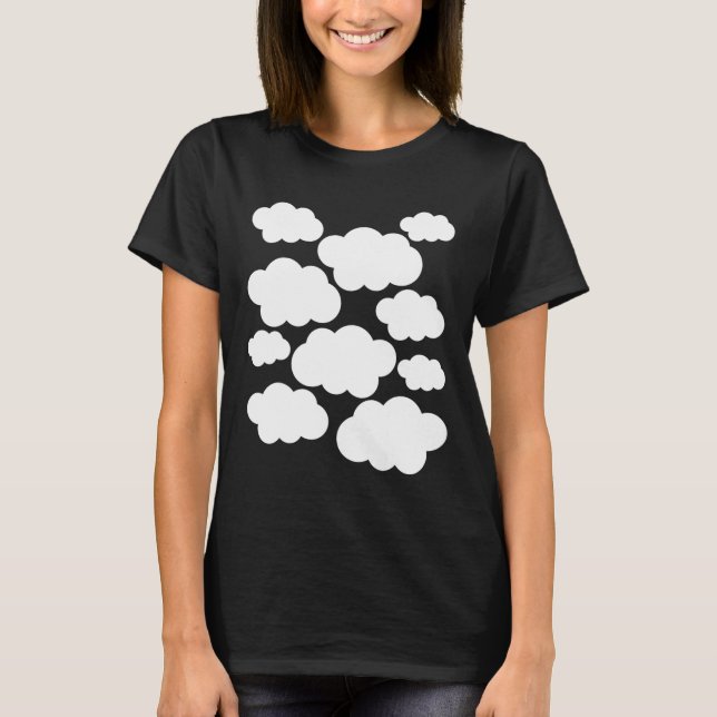 T-shirt Costume d'Halloween Nuages blancs (Devant)