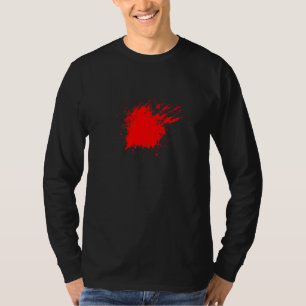 T-shirt Costume d'Halloween paresseux éclaboussure de sang