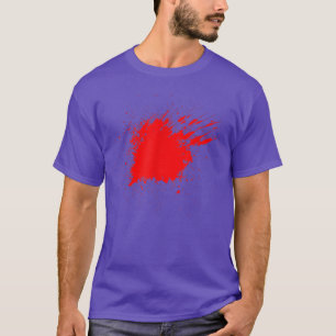 T-shirt Costume d'Halloween paresseux éclaboussure de sang