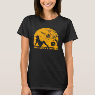 T-shirt Costume d'Halloween paresseux Je prétends être un 