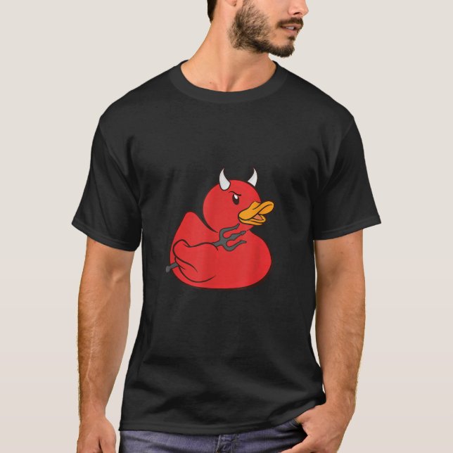 T-shirt Costume d'Halloween pour canard en caoutchouc diab (Devant)