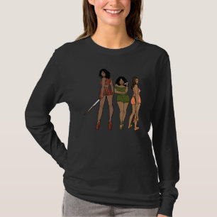 T-shirt Costume d'Halloween Reine Noire Melanin Girls Magi