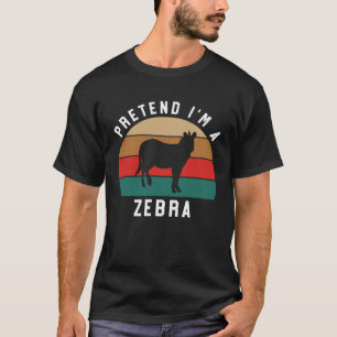 T-shirt Costume d'Halloween simple pour Zebra