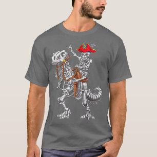 T-shirt Costume d'Halloween Squelette Pirate équitation Sq