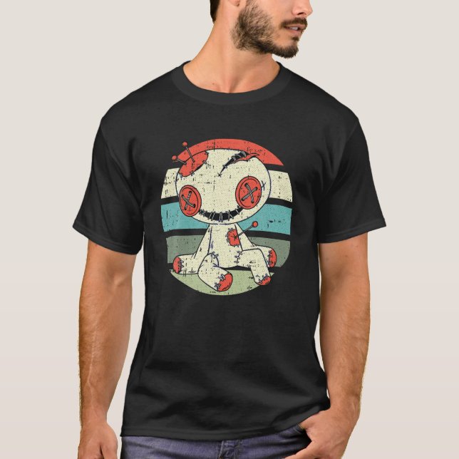 T-shirt Costume d'Halloween Voodoo Doll Lazy Wiccan W Dépl (Devant)