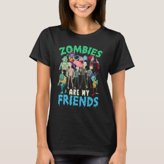 T-shirt Costume d'Halloween Zombies Sont Mon Ami Enfants G