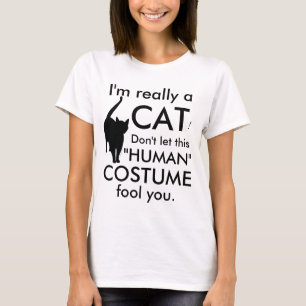 T-shirt Costume drôle de chat, femmes de Halloween