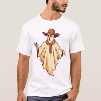 T-shirt Costume drôle de cowboy fantôme Halloween