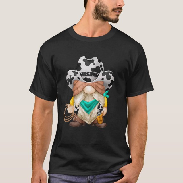 T-shirt Costume Drôle De Cowboy Pour Hommes Avec Lasso Et  (Devant)