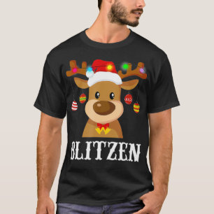 T-shirt Costume du groupe père Noël Reindeer Blitzen Xmas