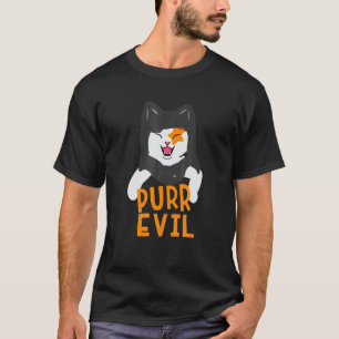 T-shirt Costume Éffrayant Halloween Cat Purr Malin