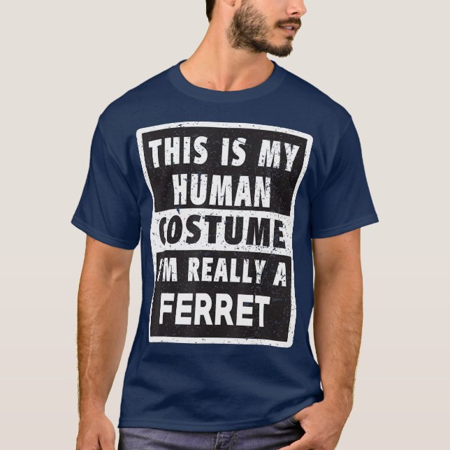 T-shirt Costume Ferret Helloween Funny Ferret Costume (Devant)