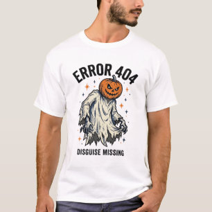 T-shirt Costume Halloween 404 Citrouille Fantôme Erreur De