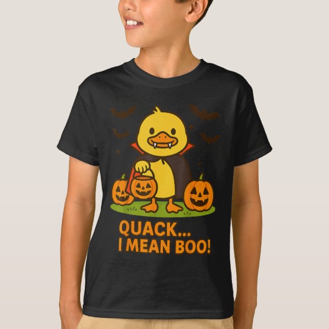 T-shirt Costume Halloween Canard Drôle - Quack Je Veux Dir (Devant)
