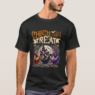 T-shirt Costume Halloween Chick Ou Treat Chicken Drôle T S