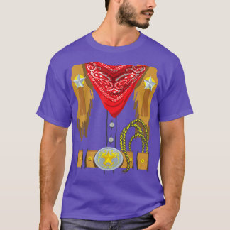 T-shirt Costume Halloween Cowboy Occidental Hommes Femmes 