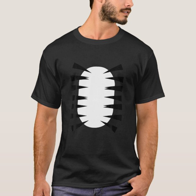 T-shirt Costume Halloween du ventre de tigre avec des rayu (Devant)