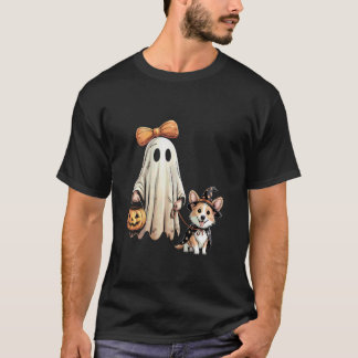 T-shirt Costume Halloween effrayant de corgi fantôme