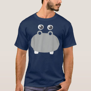 T-shirt Costume hippo visage Halloween Faire semblant d'êt