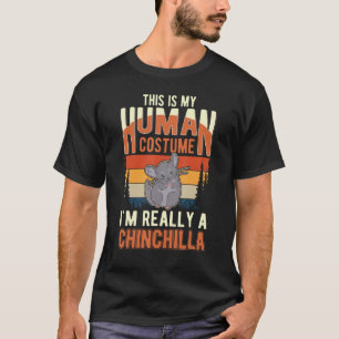T-shirt Costume humain Chinchilla Halloween Chinchilla