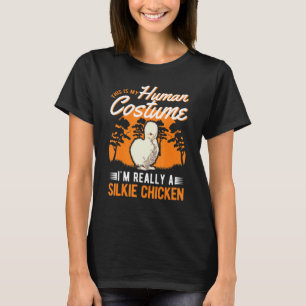 T-shirt Costume humain de poule soyeuse Halloween Silkie C