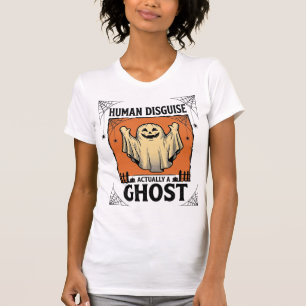 T-shirt Costume Humain Fantôme Humour Halloween Vintage_1