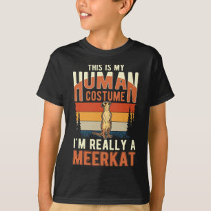 T-shirt Costume humain Meerkat Halloween Meerkat