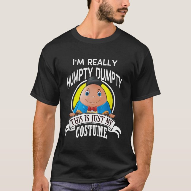 T-shirt Costume Humpty Dumpty Halloween C'Est Mon Costume (Devant)