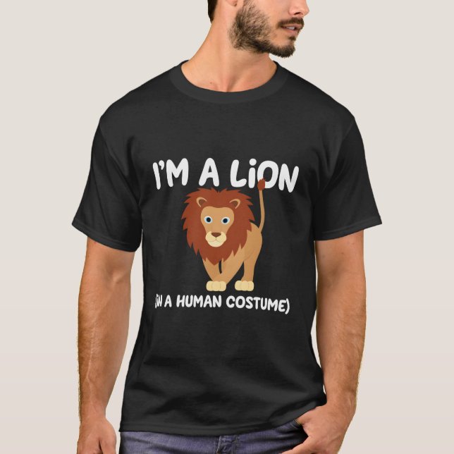 T-shirt Costume Lion Je Suis Un Lion Dans Un Costume Humai (Devant)