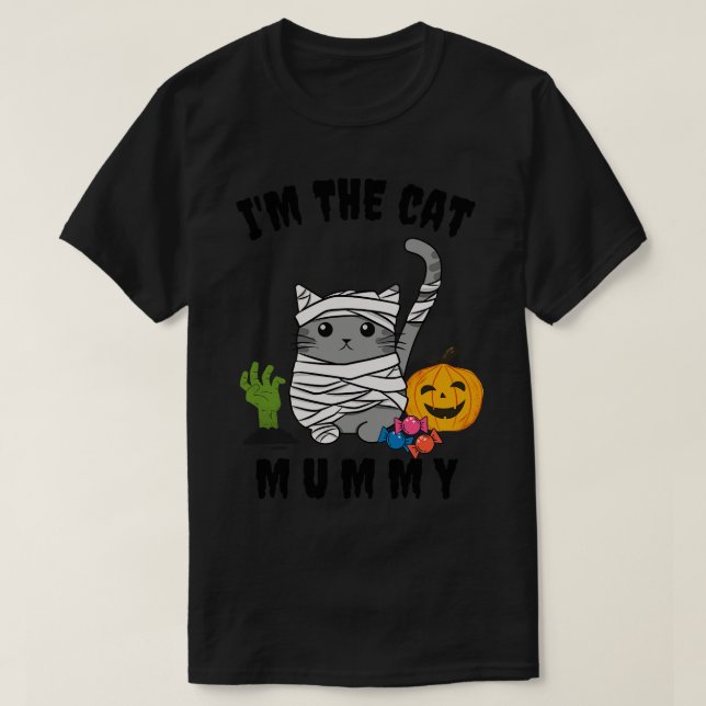 T-shirt Costume maman chat mignon (Design devant)