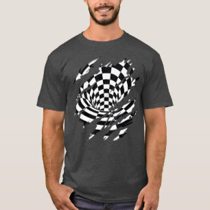 T-shirt Costume Motif d'illusion optique Halloween déchir