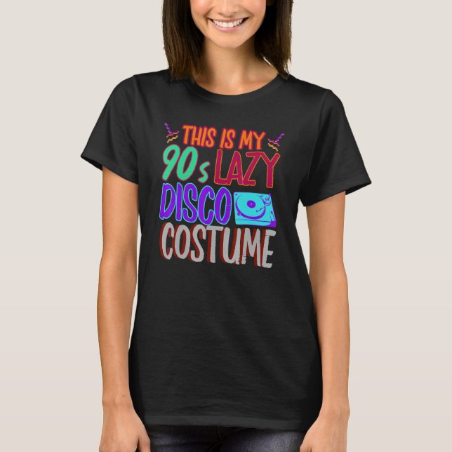 T-shirt Costume Party des années 90 1990 Disco Music Vinyl (Devant)