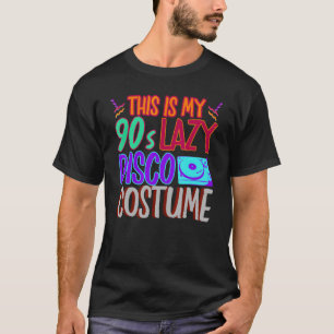 T-shirt Costume Party des années 90 1990 Disco Music Vinyl