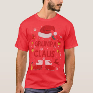 T-shirt Costume Père Noël amusant Grumpa Claus Xmas Pajama