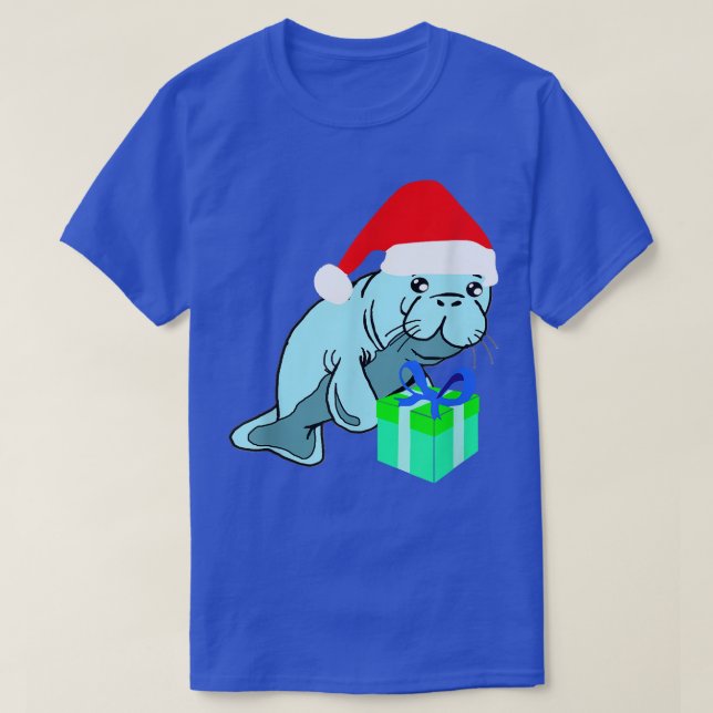 T-shirt Costume père Noël Manatee Funny Dugongidae Noël Ch (Design devant)
