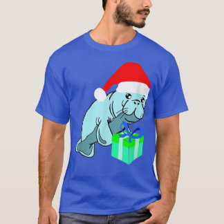 T-shirt Costume père Noël Manatee Funny Dugongidae Noël Ch