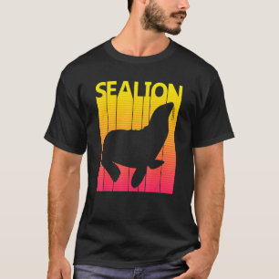 T-shirt Costume rétro animal Lion de mer