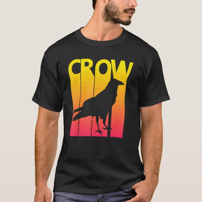 T-shirt Costume rétro Oiseau de Corbeau (Devant)