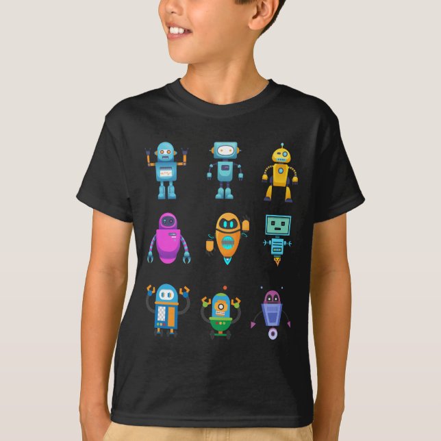 T-shirt Costume Robot cool Filles Garçons Robots (Devant)