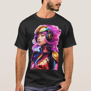T-shirt Costume spatial serré porté par une femme