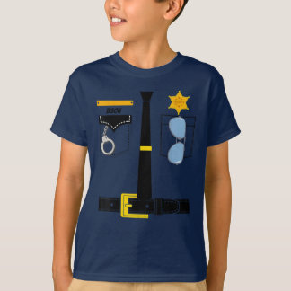 T-shirt Costume uniforme de police Halloween Enfants