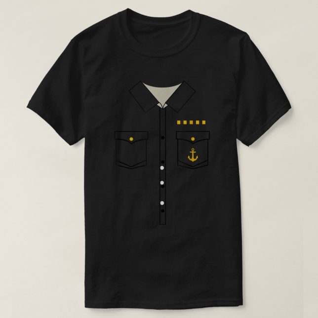T-shirt Costume uniforme du capitaine de bateau (Design devant)