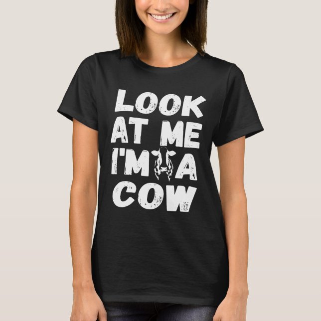T-shirt Costume Vache Groupe Facile tenue pour Halloween m (Devant)