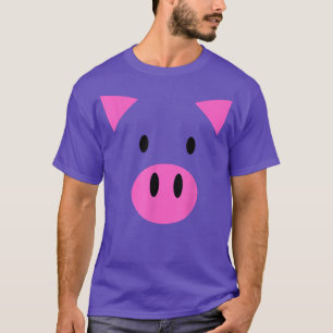 T-shirt Costume Visage De Cochon Drôle Halloween Ping Love